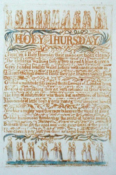 Holy Thursday, plaque 23 de Songs of Innocence, 1789 - William Blake